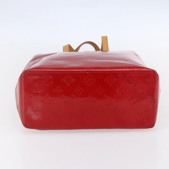 LOUIS VUITTON Monogram Vernis Reade MM Hand Bag Red Rouge M91086 LV Auth ep12185
