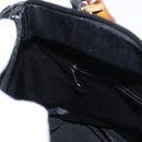 GUCCI Bamboo Hand Bag Leather 2way Black Gold 002 3754 0508 Auth ep12188-24