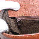 SAINT LAURENT Shoulder Bag Leather Brown Gold Auth ep12190-15