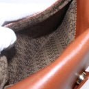 SAINT LAURENT Shoulder Bag Leather Brown Gold Auth ep12190-21