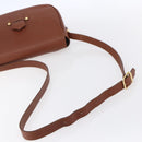 SAINT LAURENT Shoulder Bag Leather Brown Gold Auth ep12190-7