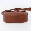 SAINT LAURENT Shoulder Bag Leather Brown Gold Auth ep12190-9