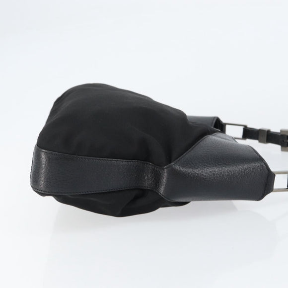 GUCCI Shoulder Bag Nylon Black Silver 001 3305 Auth ep12191