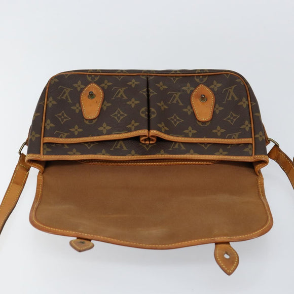LOUIS VUITTON Monogram Gibeciere MM Shoulder Bag M42247 LV Auth ep12193