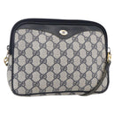 GUCCI GG Supreme Shoulder Bag PVC Navy Gold 97 02 068 Auth ep12195-1