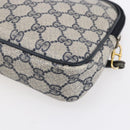 GUCCI GG Supreme Shoulder Bag PVC Navy Gold 97 02 068 Auth ep12195-10