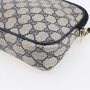 GUCCI GG Supreme Shoulder Bag PVC Navy Gold 97 02 068 Auth ep12195-12