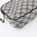 GUCCI GG Supreme Shoulder Bag PVC Navy Gold 97 02 068 Auth ep12195-13