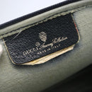 GUCCI GG Supreme Shoulder Bag PVC Navy Gold 97 02 068 Auth ep12195-15