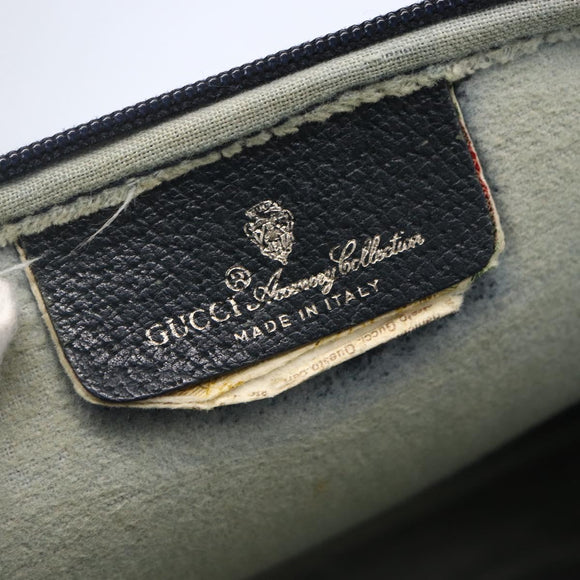 GUCCI GG Supreme Shoulder Bag PVC Navy Gold 97 02 068 Auth ep12195