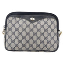 GUCCI GG Supreme Shoulder Bag PVC Navy Gold 97 02 068 Auth ep12195-2