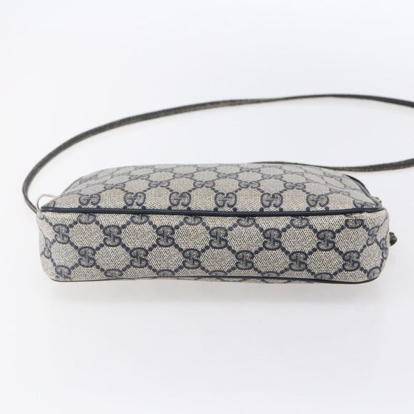 GUCCI GG Supreme Shoulder Bag PVC Navy Gold 97 02 068 Auth ep12195