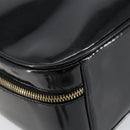 GUCCI Vanity Hand Bag Enamel Black Gold 000 2040 0323 Auth ep12198-11
