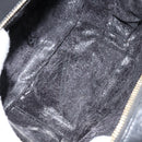 GUCCI Vanity Hand Bag Enamel Black Gold 000 2040 0323 Auth ep12198-16