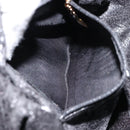 GUCCI Vanity Hand Bag Enamel Black Gold 000 2040 0323 Auth ep12198-19