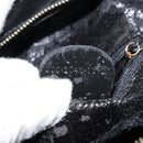 GUCCI Vanity Hand Bag Enamel Black Gold 000 2040 0323 Auth ep12198-20