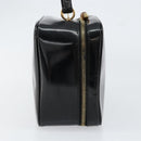 GUCCI Vanity Hand Bag Enamel Black Gold 000 2040 0323 Auth ep12198-5