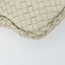 BOTTEGA VENETA INTRECCIATO Hobo Shoulder Bag Leather White 115653 Auth ep12201-14