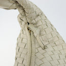 BOTTEGA VENETA INTRECCIATO Hobo Shoulder Bag Leather White 115653 Auth ep12201-10