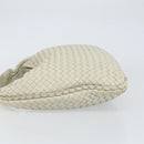 BOTTEGA VENETA INTRECCIATO Hobo Shoulder Bag Leather White 115653 Auth ep12201-4