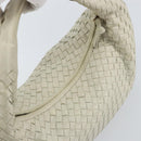 BOTTEGA VENETA INTRECCIATO Hobo Shoulder Bag Leather White 115653 Auth ep12201-6