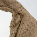 BOTTEGA VENETA INTRECCIATO Hobo Shoulder Bag Leather Beige 115653 Auth ep12202-10