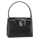 GUCCI Hand Bag Leather Black Gold 406 000 1080 Auth ep12203-1