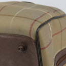 Burberrys Nova Check Boston Bag Canvas Beige Gold Auth ep12208-15