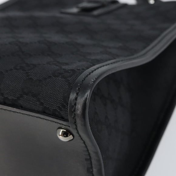 GUCCI GG Canvas Shoulder Bag Black 110292 Auth ep12209