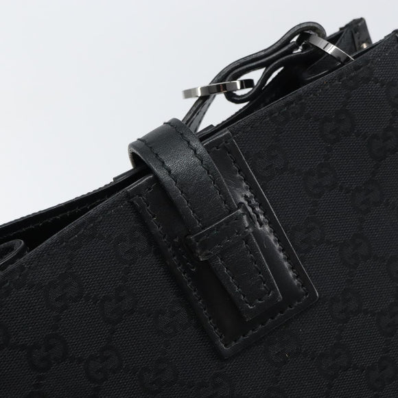 GUCCI GG Canvas Shoulder Bag Black 110292 Auth ep12209