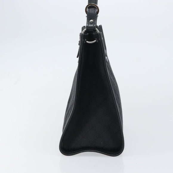 GUCCI GG Canvas Shoulder Bag Black 110292 Auth ep12209