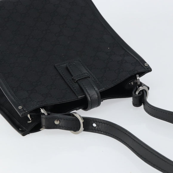 GUCCI GG Canvas Shoulder Bag Black 110292 Auth ep12209