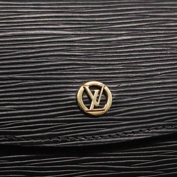 LOUIS VUITTON Epi Montaigne 27 Clutch Bag Black M52652 LV Auth ep12214
