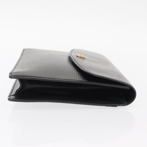 LOUIS VUITTON Epi Montaigne 27 Clutch Bag Black M52652 LV Auth ep12214