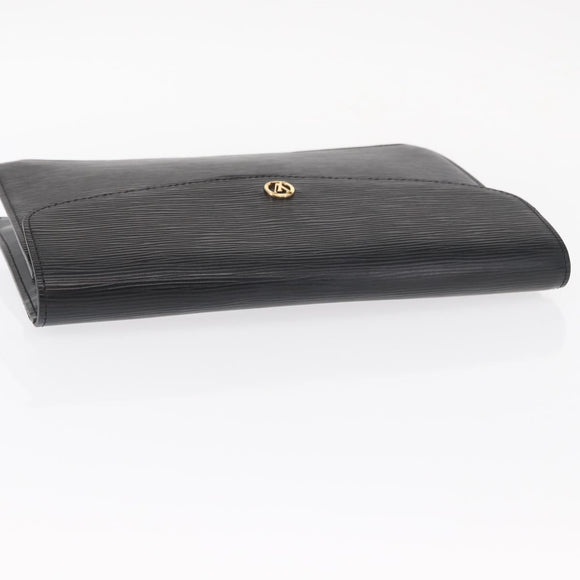 LOUIS VUITTON Epi Montaigne 27 Clutch Bag Black M52652 LV Auth ep12214