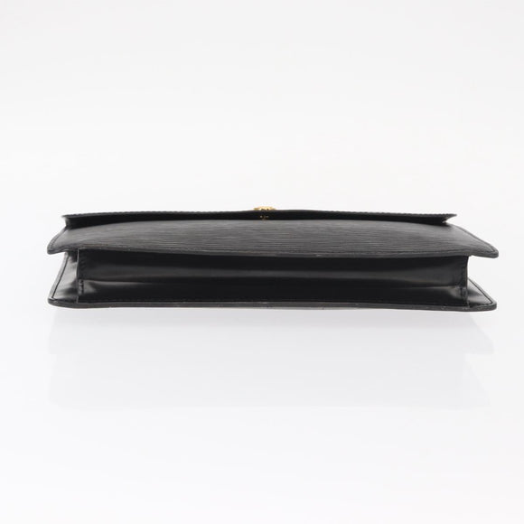 LOUIS VUITTON Epi Montaigne 27 Clutch Bag Black M52652 LV Auth ep12214