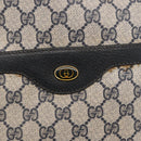 GUCCI GG Supreme Sherry Line Tote Bag PVC Navy Gold 39 002 4487 Auth ep12216-17