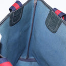 GUCCI GG Supreme Sherry Line Tote Bag PVC Navy Gold 39 002 4487 Auth ep12216-20