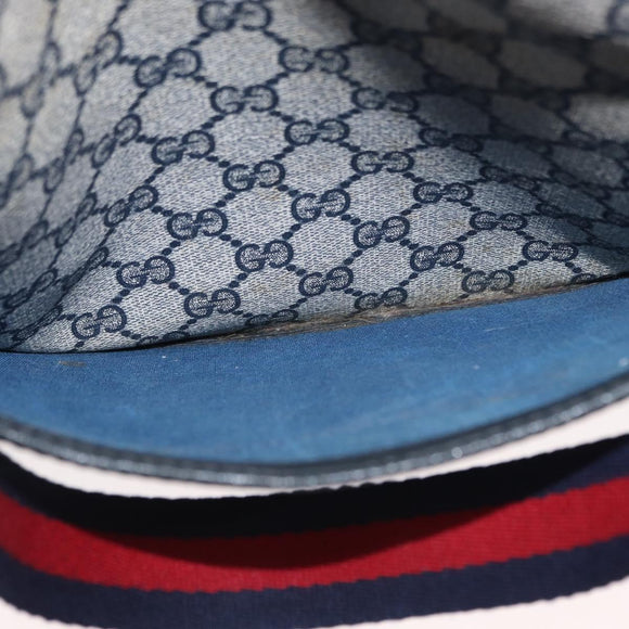 GUCCI GG Supreme Sherry Line Tote Bag PVC Navy Gold 39 002 4487 Auth ep12216