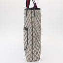 GUCCI GG Supreme Sherry Line Tote Bag PVC Navy Gold 39 002 4487 Auth ep12216-3