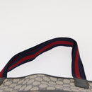 GUCCI GG Supreme Sherry Line Tote Bag PVC Navy Gold 39 002 4487 Auth ep12216-8
