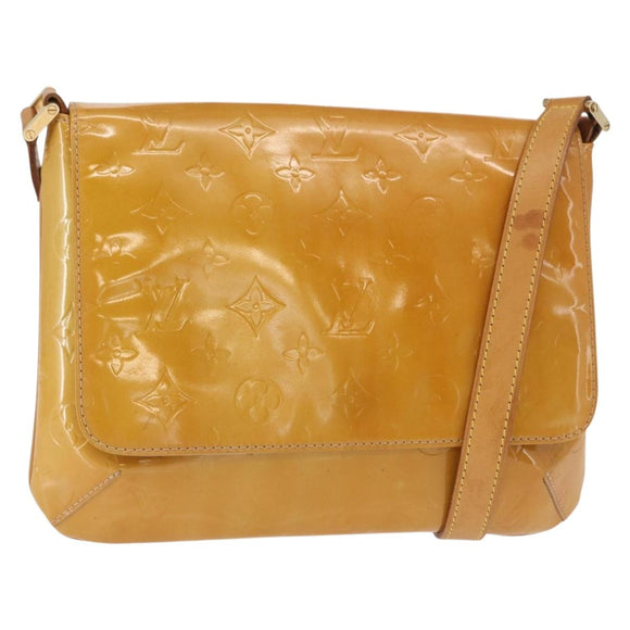 LOUIS VUITTON Monogram Vernis Thompson Street Bag Beige M91301 LV Auth ep12217