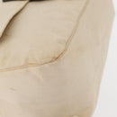 FENDI Mamma Baguette Shoulder Bag Canvas Beige Silver Auth ep12218-10