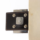 FENDI Mamma Baguette Shoulder Bag Canvas Beige Silver Auth ep12218-19