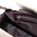 FENDI Mamma Baguette Shoulder Bag Canvas Beige Silver Auth ep12218-23