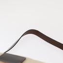 FENDI Mamma Baguette Shoulder Bag Canvas Beige Silver Auth ep12218-8