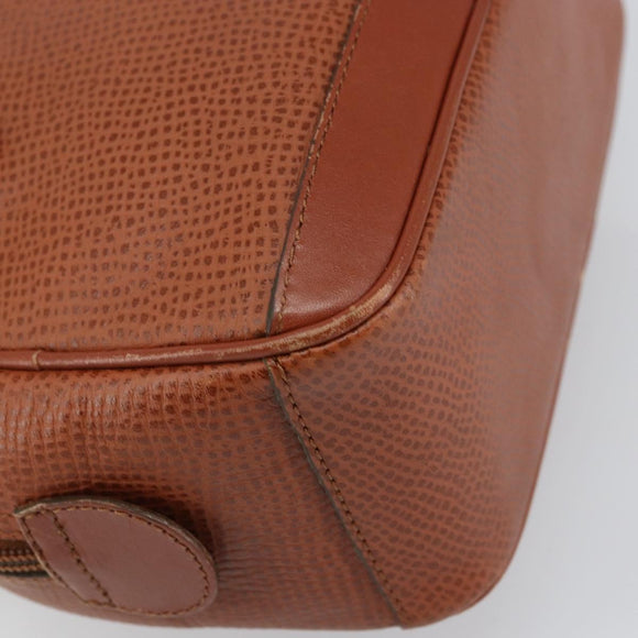 Christian Dior Hand Bag Leather 2way Brown Gold Auth ep12219