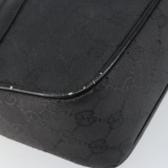 GUCCI GG Canvas Shoulder Bag Black Gold 001 14 0412 Auth ep12224