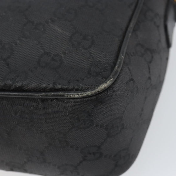 GUCCI GG Canvas Shoulder Bag Black Gold 001 14 0412 Auth ep12224