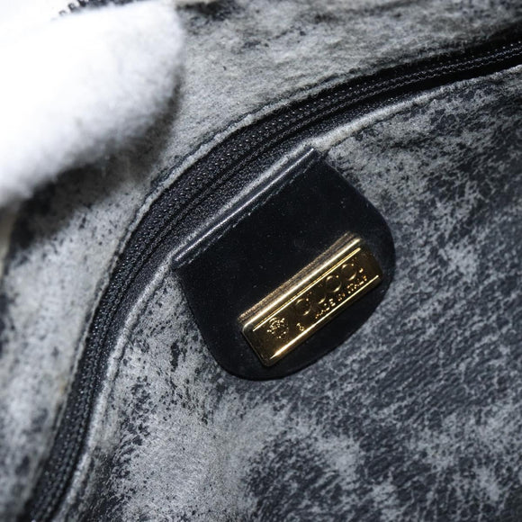 GUCCI GG Canvas Shoulder Bag Black Gold 001 14 0412 Auth ep12224